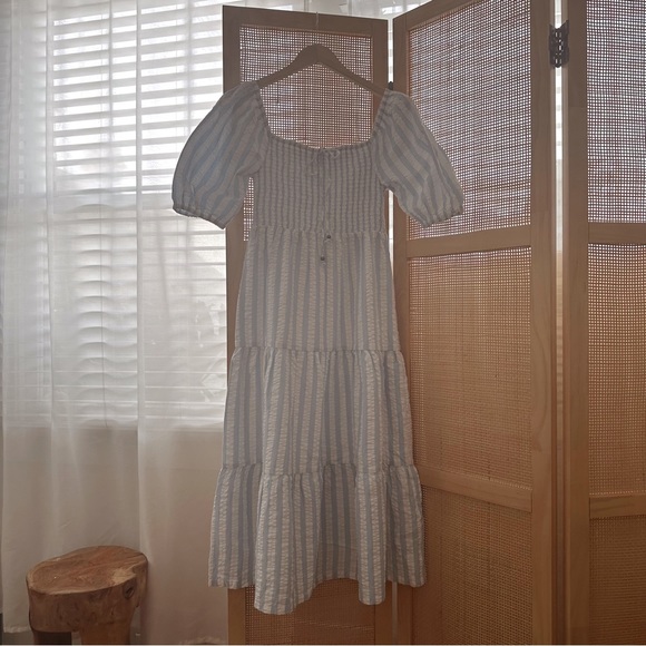 Cottage-core seersucker cotton midi - Picture 2 of 6